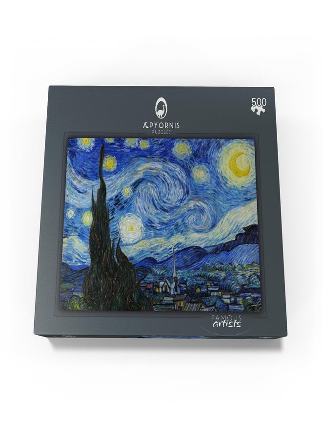 MyPuzzle.com MyPuzzle The Starry Night 1889 By Vincent Van Gogh - Premium 500 Piece Jigsaw Puzzle for Adults - Image 4