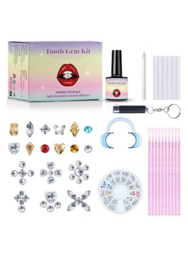 DIY Tooth Gem Kit, 120 Sparkling Crystals, Teeth Jewelry Starter kit, DIY Crystals Diamond Tooth Gems Kit for Teeth - Image 1