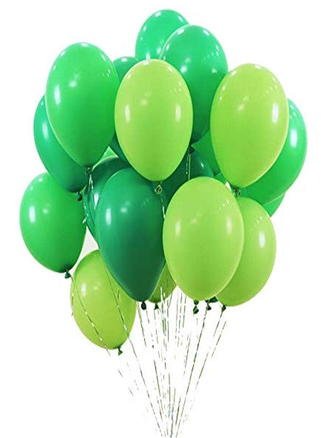 تريشرا بالونات TRISHRA Party Products ذات اللمسة المعدنية عالية الوضوح لتزيين حفلات أعياد الميلاد/الذكرى السنوية، عبوة من 50 بالونًا باللون الأخضر الفاتح والأخضر الداكن - Image 4