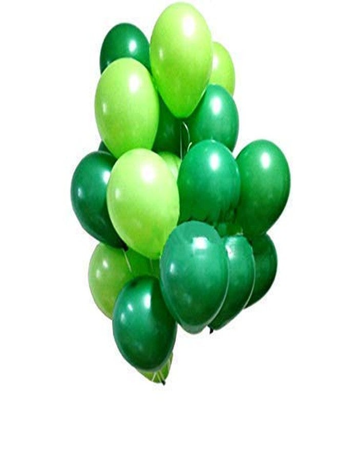 تريشرا بالونات TRISHRA Party Products ذات اللمسة المعدنية عالية الوضوح لتزيين حفلات أعياد الميلاد/الذكرى السنوية، عبوة من 50 بالونًا باللون الأخضر الفاتح والأخضر الداكن - Image 2