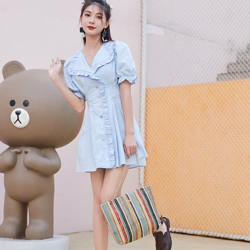 Fashion Woven Handbag 2023 New Color Tote Bag Chain Women'S Bag Women'S Casual Shopping Bag Shoulder Bag - Image 5