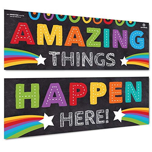 Sproutbrite Classroom Decorations - Banner Posters for Teachers - Bulletin Board and Wall Decor for Pre School, Elementary and Middle School Themes - Image 1