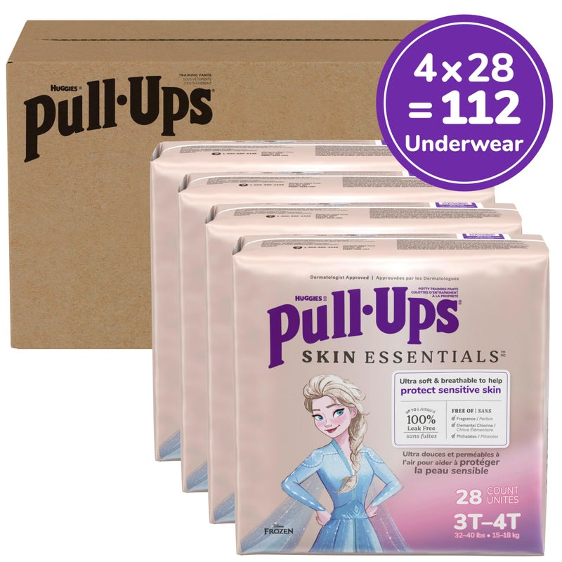 Pull-Ups Girls' Skin Essentials Potty Training Pants, Training Underwear, 3T-4T (32-40 lbs), 112 Ct (4 Packs of 28) - Image 2