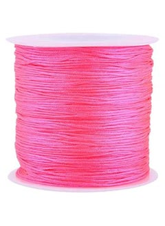 Generic Nylon Cord, 100M x 0.8mm Nylon Chinese Knot Cord Rattail Macrame Shamballa Elastic String for Jewelry Making Bracelets Beading (Bright Red)  - Image 1