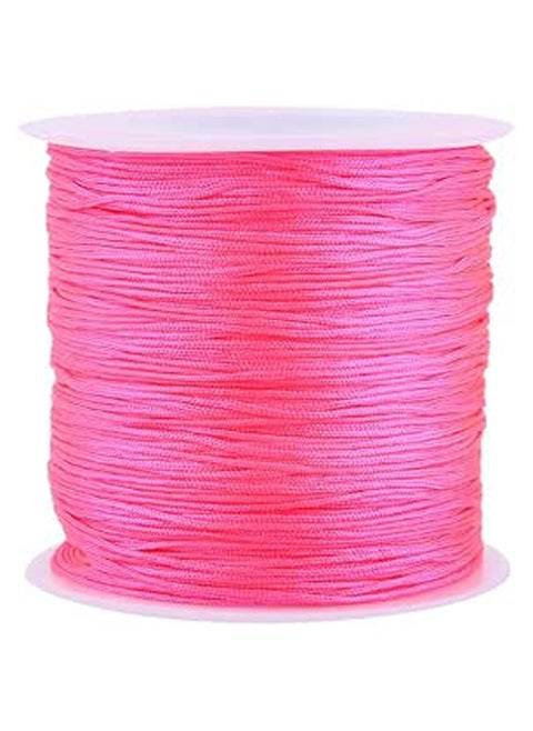 Nylon Cord, 100M x 0.8mm Nylon Chinese Knot Cord Rattail Macrame Shamballa Elastic String for Jewelry Making Bracelets Beading (Bright Red)