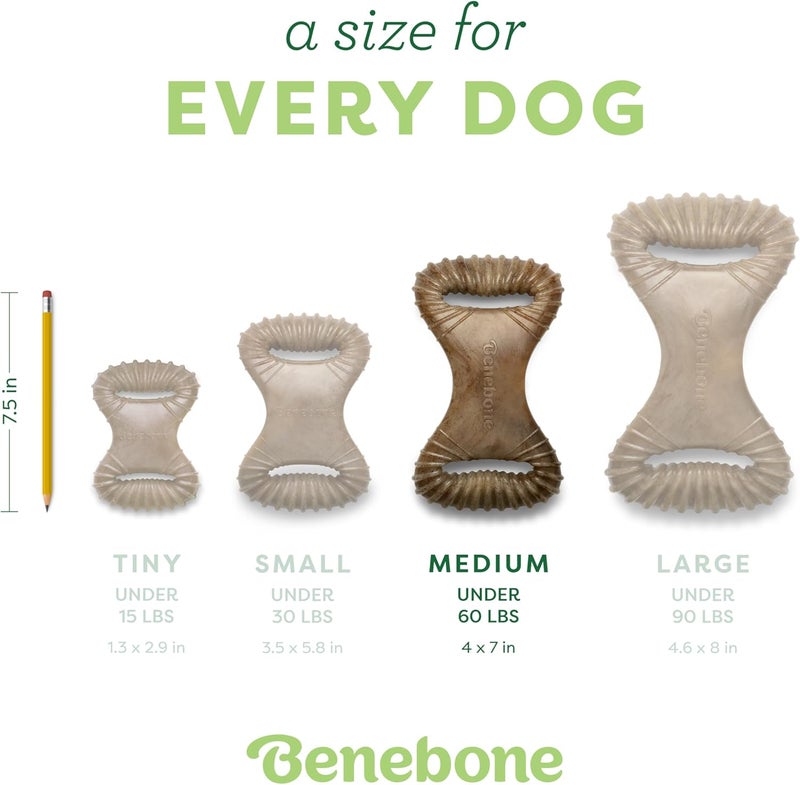 Benebone Dental Durable Dog Chew Toy for Aggressive Chewers, Real Chicken, Made in USA, Medium - Image 4