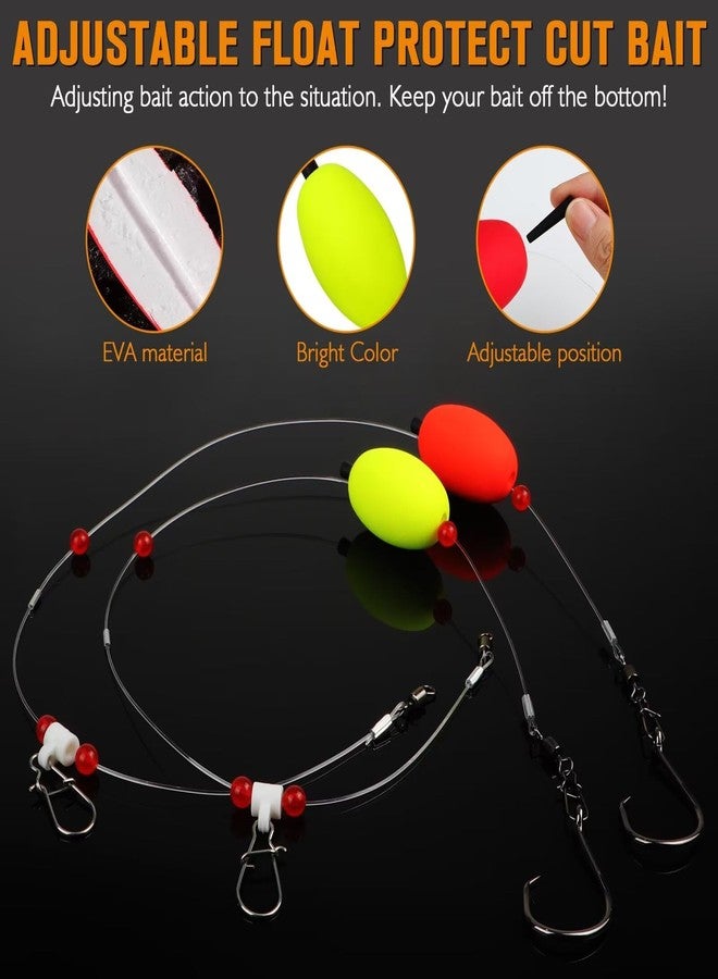Dovesun Fish Finder Rig with Float 20.5" Surf Fishing Rigs 90LB Surf Fishing Tackle for Shark Bluefish Stripers 6PCS 8/0 - Image 4