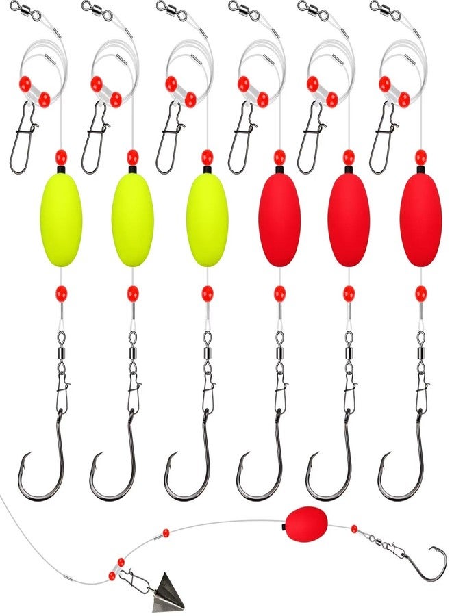 Dovesun Fish Finder Rig with Float 20.5" Surf Fishing Rigs 90LB Surf Fishing Tackle for Shark Bluefish Stripers 6PCS 8/0 - Image 1
