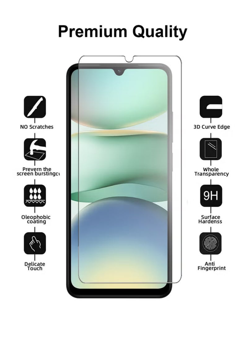 واقي شاشة زجاجي مقوى لهاتف شاومي ريدمي A5، قطعتين، شفاف - Image 2