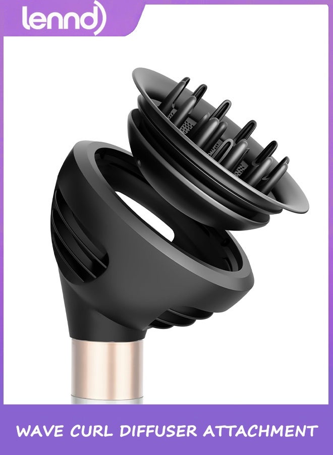 LENND Wave Curl Diffuser Attachment for Dyson Airwrap HS01 HS05 HS08, Upgraded Hair Diffuser Nozzle Dome and Diffuse Modes to Dryer Faster and Define Curls Hair, Grey - Image 1