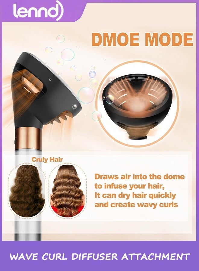 LENND Wave Curl Diffuser Attachment for Dyson Airwrap HS01 HS05 HS08, Upgraded Hair Diffuser Nozzle Dome and Diffuse Modes to Dryer Faster and Define Curls Hair, Grey - Image 3