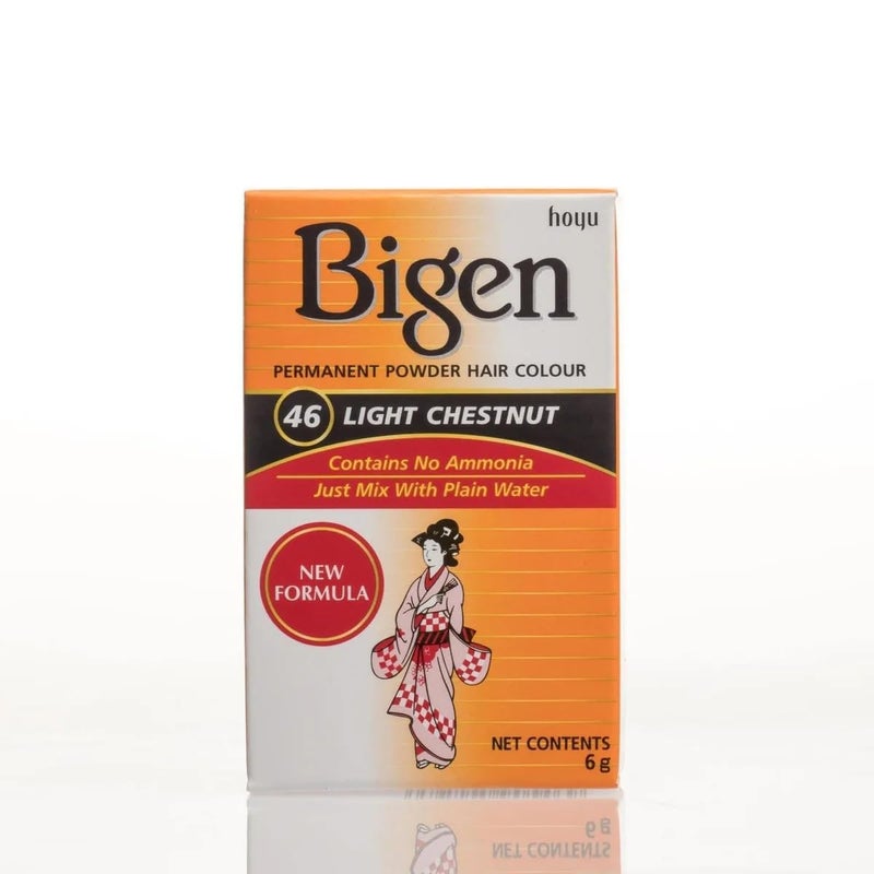 Bigen Permanent Powder Hair Color 46 Light Chestnut, 0.21 Ounce (Pack of 1) - Image 1