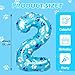 AXBMM 40 Inch Blue Dog Paw Birthday Balloons Number 2 Balloons for Girls Boys Blue Dog Paw Print Themed Birthday Party DecorationsNumber 2 - Image 4