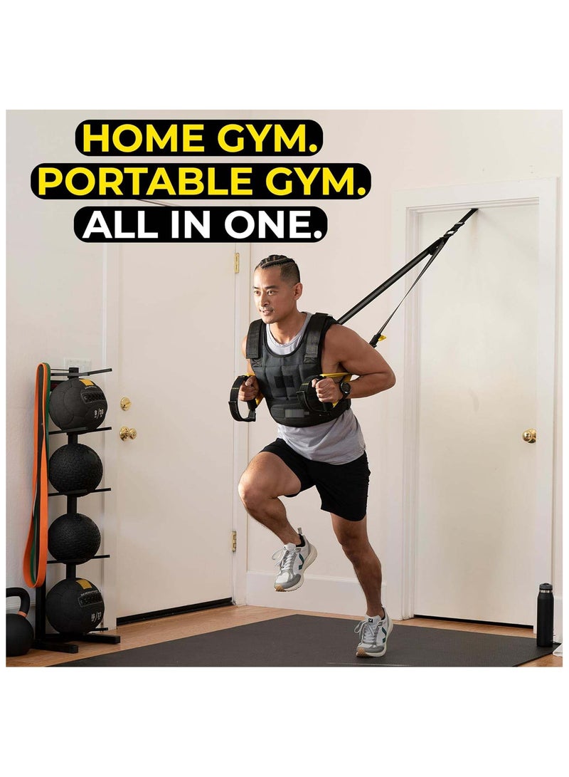 Generic All-in-ONE Suspension Training System – Full Body Home Gym Equipment with Indoor & Outdoor Anchors for Travel & Fitness Anywhere  - Image 3
