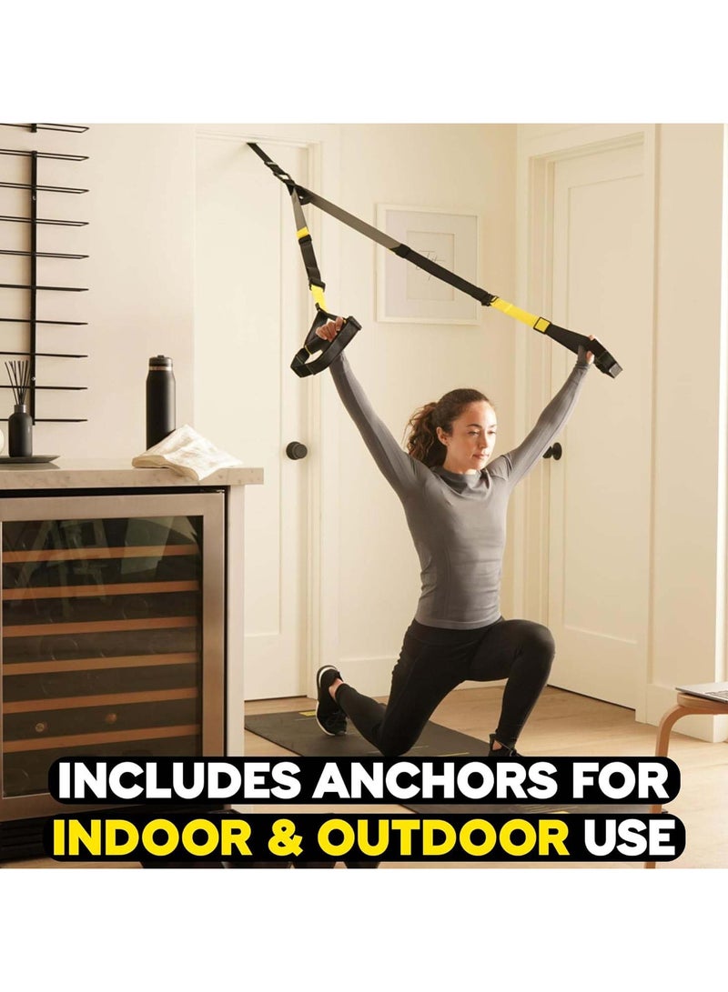 Generic All-in-ONE Suspension Training System – Full Body Home Gym Equipment with Indoor & Outdoor Anchors for Travel & Fitness Anywhere  - Image 4