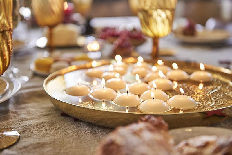 BOLSIUS شموع بولسيوس العائمة غير المعطرة كريمة ناعمة بيضاء 20 مجموعة جودة أوروبية خالية من الدخان تضفي أجواء ساحرة لمراكز الزفاف الرومانسية والديكورات والفعاليات وحفلات العطلات - Image 5