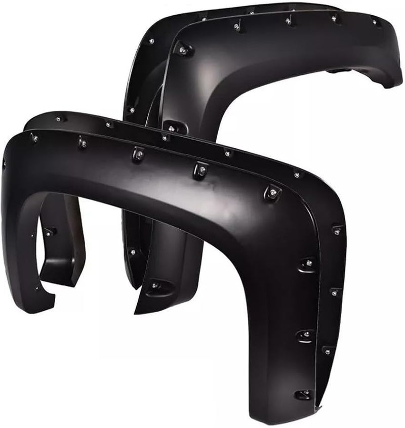 Fender Flares For 2007 2013 Chevy Silverado 1500 2500HD 3500HD Smooth Black Wheel Cover Protectors - Image 2