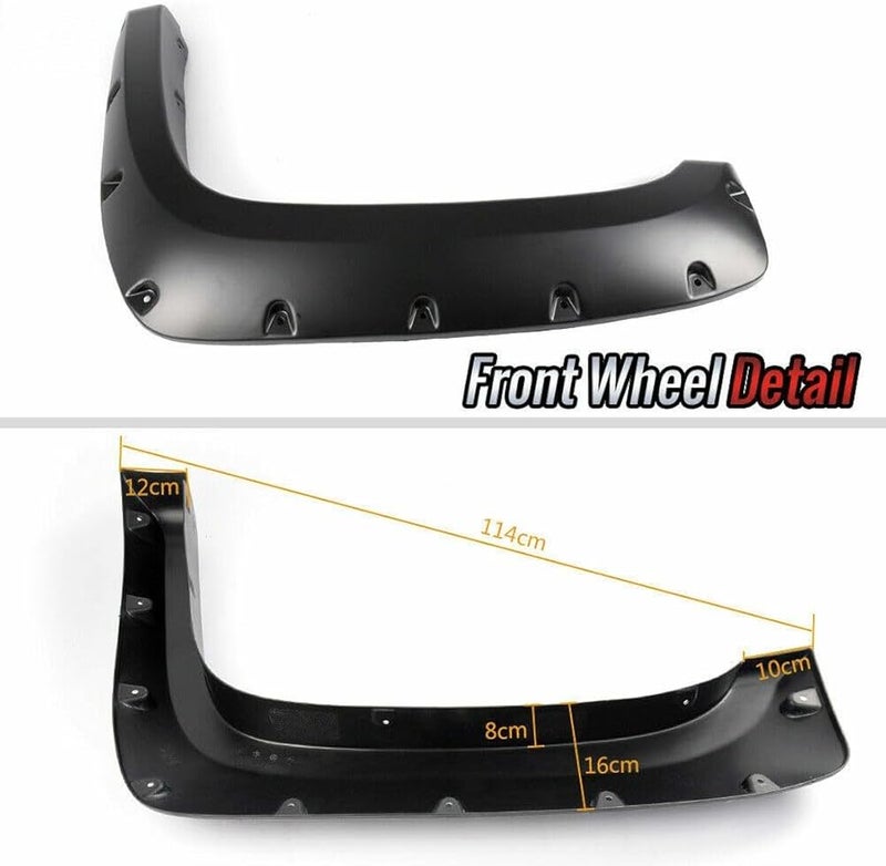 Fender Flares For 2007 2013 Chevy Silverado 1500 2500HD 3500HD Smooth Black Wheel Cover Protectors - Image 4