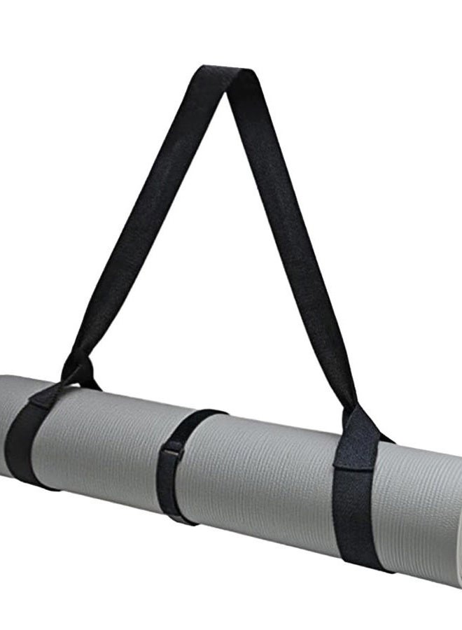 Cidkoth Adjustable Yoga Mat Strap Carrier, Thick Wide Yoga Mat Holder with Hook-and-loop fastener for yoga enthusiast, Travel Gym, Black Non-Slip Yoga Straps for Carrying Mats - Image 1