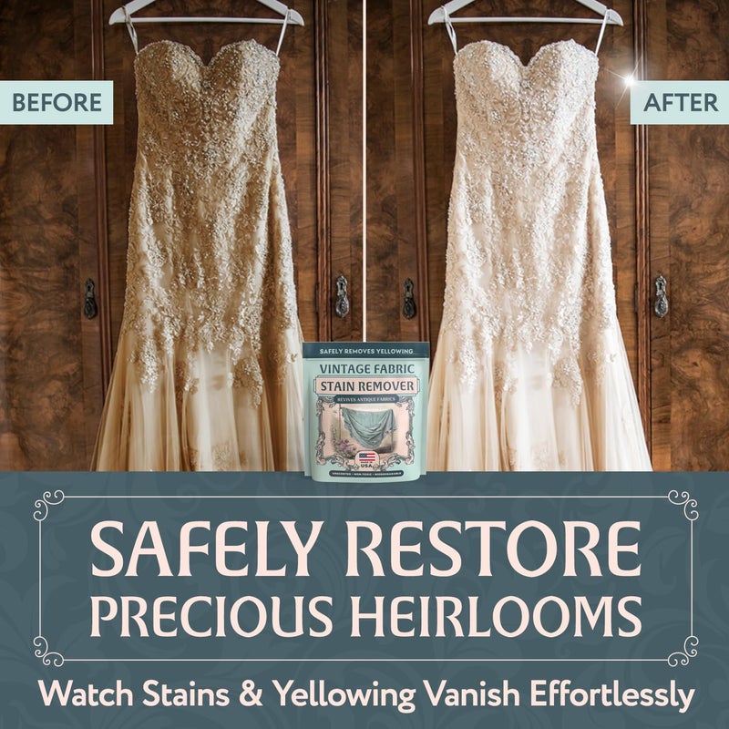 Escentile Vintage Fabric Stain Remover - Safely Cleans Retro & Antique Textiles - Made in the USA - Gently Removes Yellowing & Tough Stains From Vintage Linens, Quilts, Dresses, Doilies 16 Ounce (Pack of 1) - Image 2
