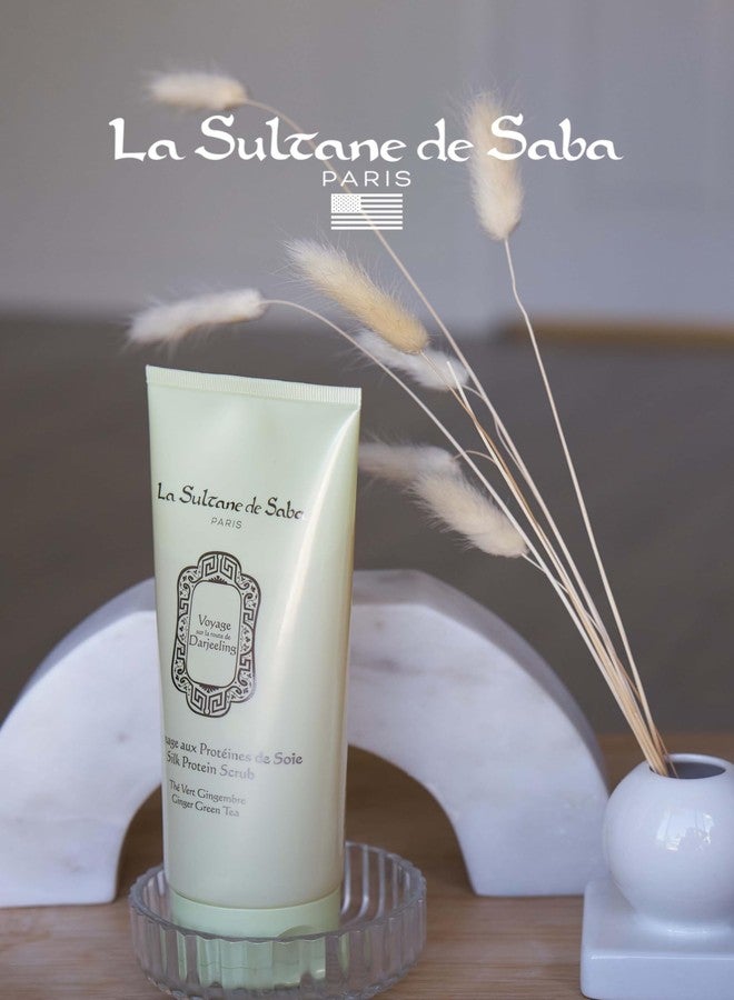 La Sultane de Saba - Silk Protein Scrub - Green Tea & Ginger - Journey to the Route of Darjeeling, 200ml / 6.8 Fl Oz - Image 2