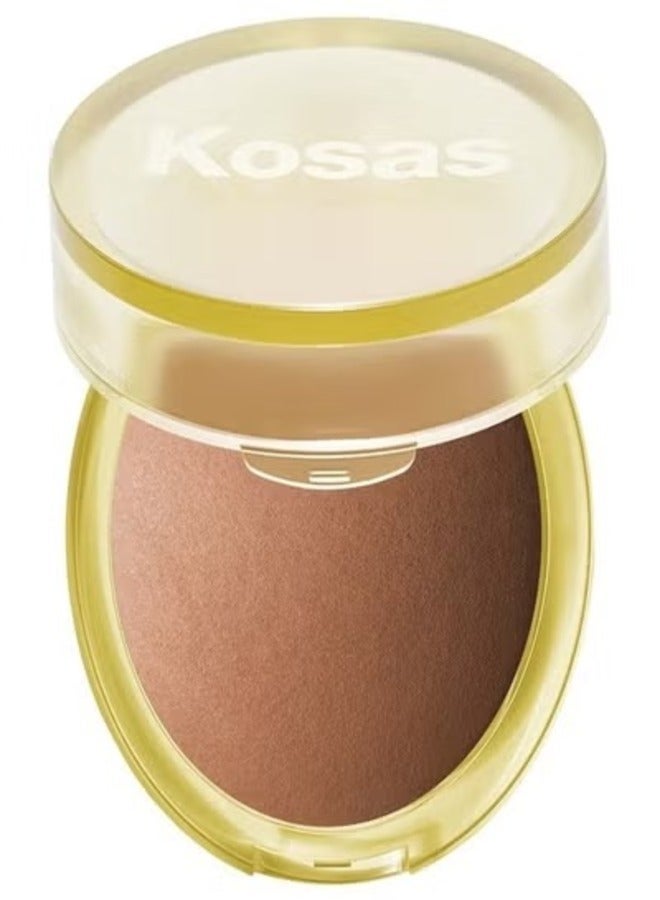 Kosas Kosas The Sun Show Glowy Warmth Talc-Free Baked Bronzer, Escape - Medium Bronze 6g - Radiant, Natural Glow - Image 1