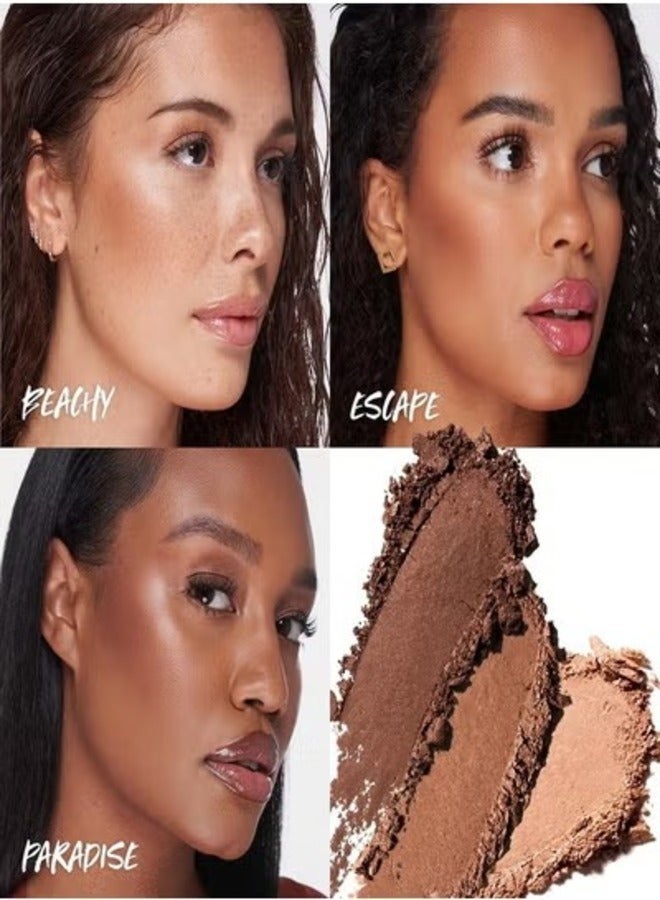 Kosas Kosas The Sun Show Glowy Warmth Talc-Free Baked Bronzer, Escape - Medium Bronze 6g - Radiant, Natural Glow - Image 3