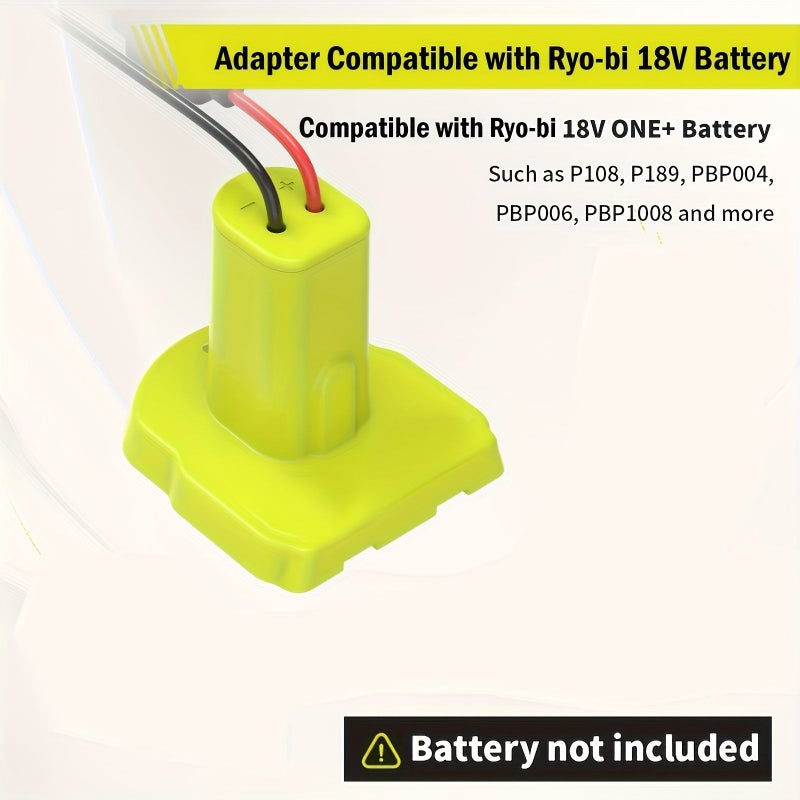 2 عبوة محول بطارية لـ Ryobi 18V One Plus مخصص للألعاب والتخييم مع سلك 12AWG وحامل فيوز 30 أمبير - Image 1