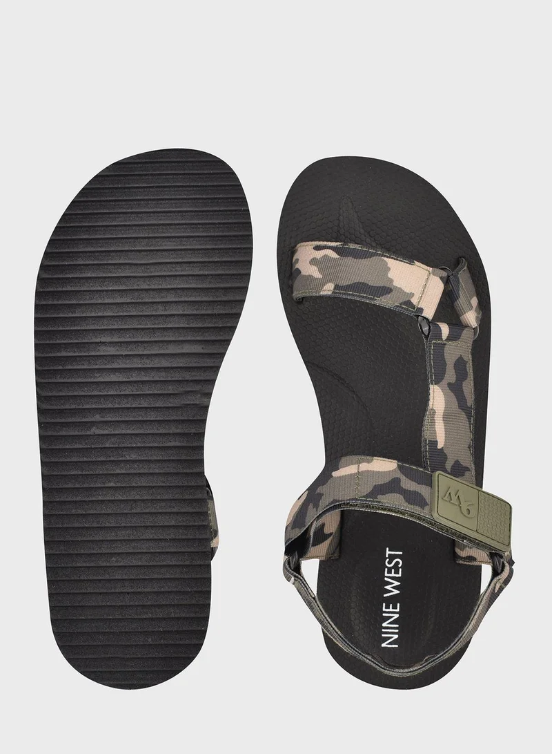NINE WEST Multi Strap Wedge Sandals