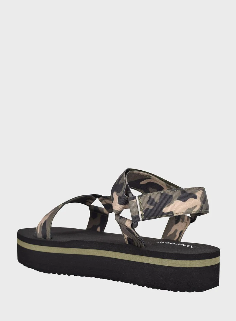 NINE WEST Multi Strap Wedge Sandals