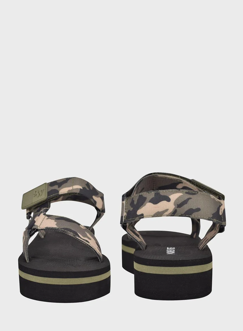 NINE WEST Multi Strap Wedge Sandals