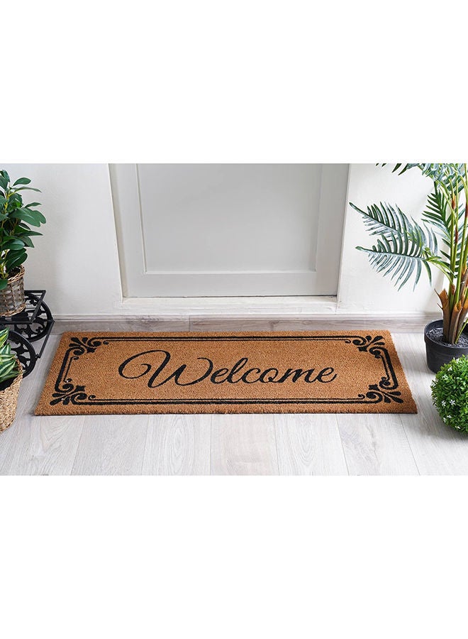 Pan Home سجادة باب الترحيب رايلي مقاس 45 × 120 سم طبيعي/أسود - Image 1