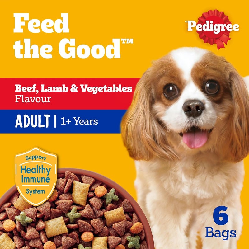 Pedigree Dog Food, Adult Mini, Beef, Lamb & Vegetables Flavour Dog Food Dry, 1.5Kg (Pack of 6), Complete & Balanced Dog Dry Food For Mini Adult Dogs 9 Months and Up - Image 2