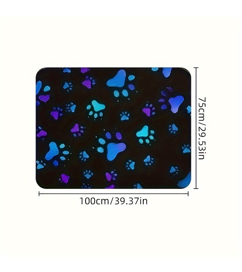 1pc Stylish Car Trunk Mat Paw Print Pattern Durable Dry Clean Interior Trunk Protector - Image 4