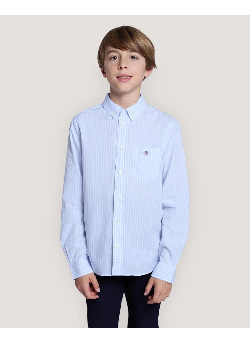 GANT Gant Teens Shield Striped Poplin Shirt
