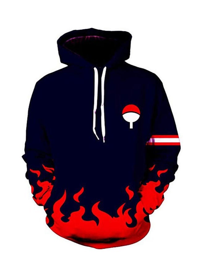 NIBEMINENT Printed Long Sleeves Hoodie Blue/White/Red - Image 1