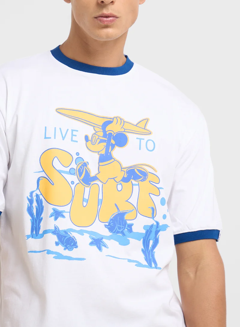 Disney Mens Over Size Crew Neck