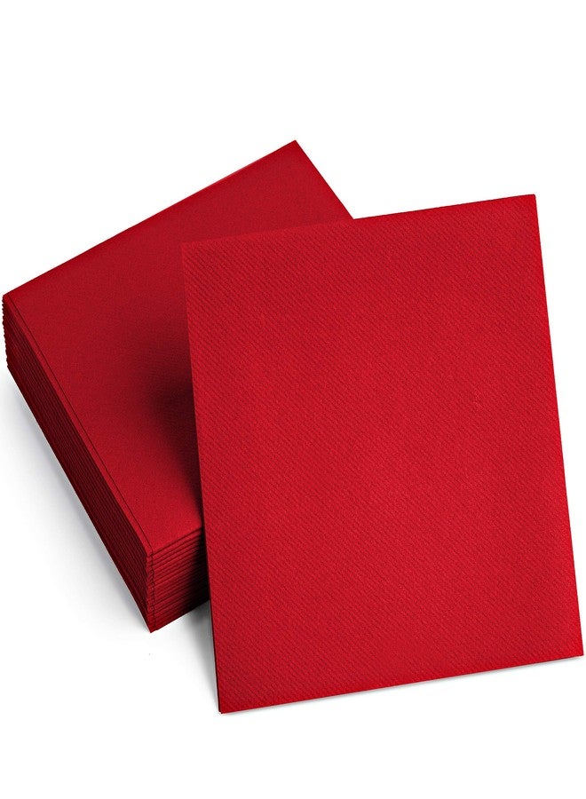 BloominGoods 100 Linen-Feel Colored Paper Napkins - Decorative Cloth-Like BRIGHT RED Luncheon Napkins - Soft And Absorbent. For Kitchen, Party, Wedding, Dinner Or Any Occasion. (Pack of 100) - Image 1