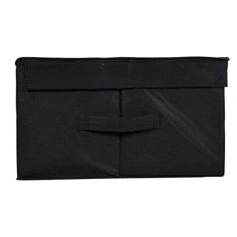 Kuber Industries Disney Mickey Mouse Print Rectangular Non Woven Fabric Foldable Shirt Cover Storage Organizer Box with Lid Extra Large Black Standard KUBMART1717 - Image 3