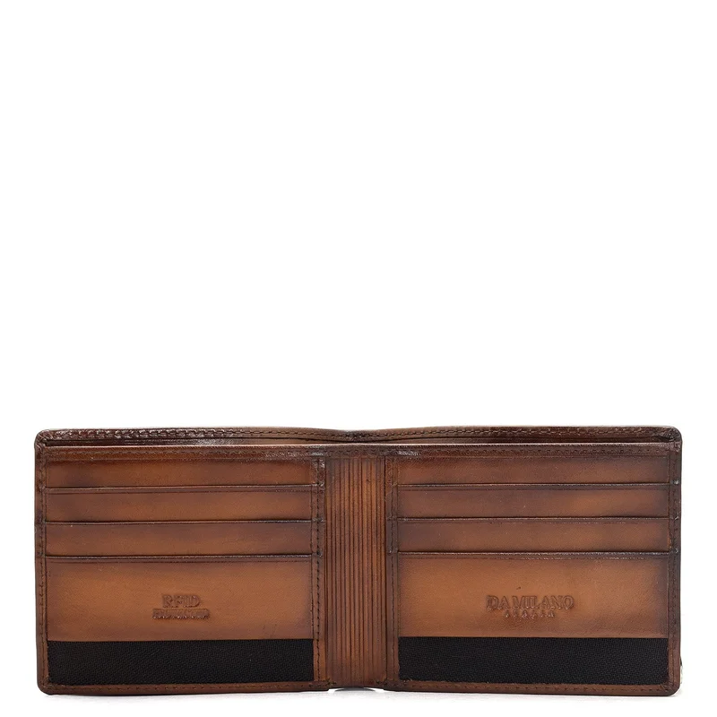 Da Milano  Cognac Bifold Leather Mens Wallet for Men | Best Price UAE