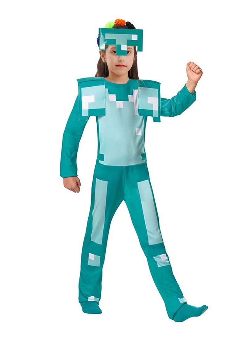 Disguise Minecraft Armor Boys' Jumpsuit Costume Blue - Image 3