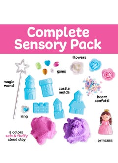 Creativity for Kids Creativity for Kids Sensory Pack Princess, Includes gems, magic wand, fluffy cloud clays, ring, confetti, flowers, and castle molds, Interactive Sensory Play Kit, Ideal for Kids Ages 3+  - Image 4