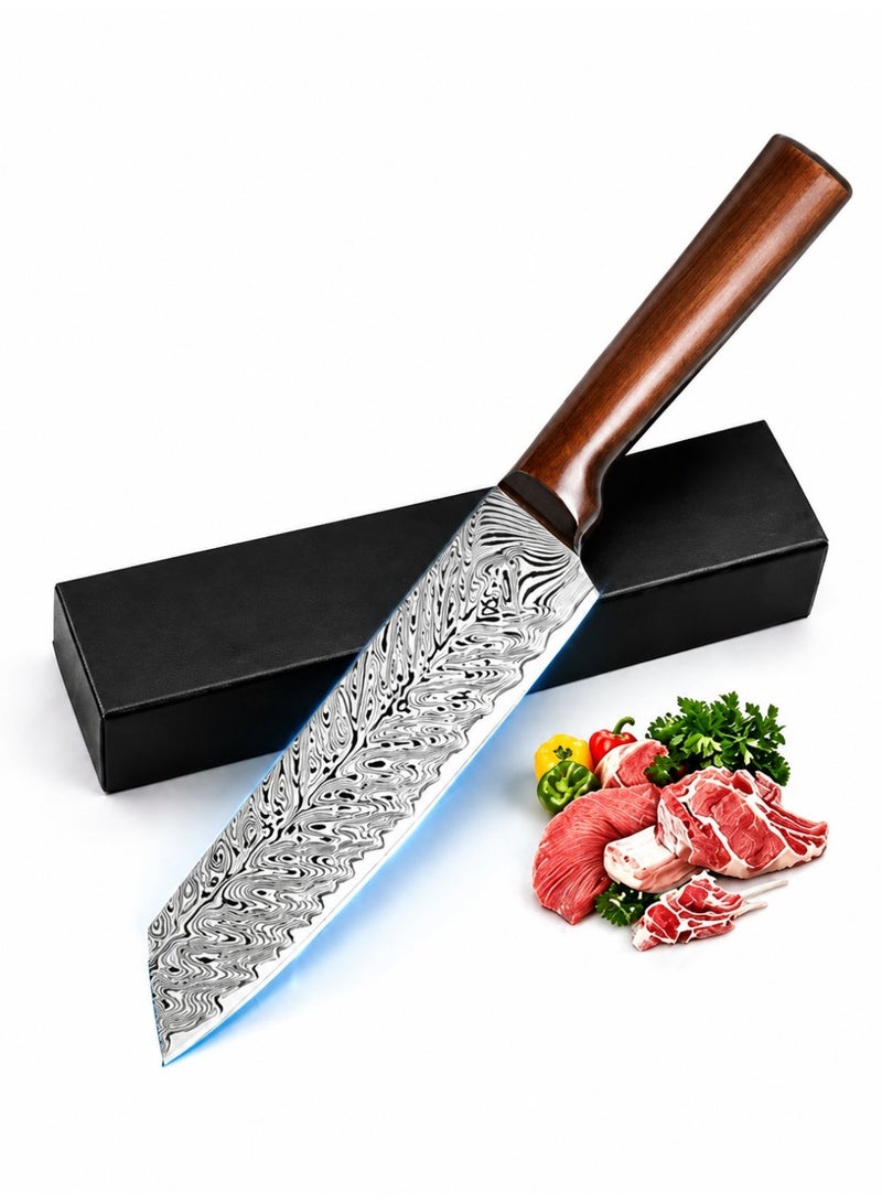 Saiboro Chef Knife Kitchen Knives 8 inch,Professional Damascus Steel Pattern Style,Home Cook Kitchen Chef's Knife,Premium Super Sharp Universal Knife,Made of German High-carbon Stainless Steel, With Gift Box - Image 1