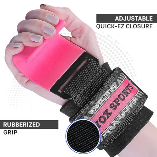 WYOX Weight Lifting Hooks for Men & Women (Pair) – Heavy Duty Wrist Support Straps with Hooks for Deadlifts, Pull Ups, Shrugs – Gym Lifting Straps with Grip Assist for Weightlifting & Strength Training - Image 5