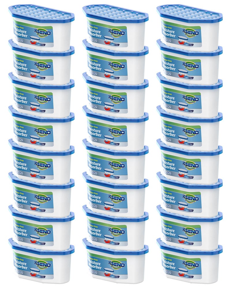 Ksend Moisture Absorbers 24 Pack Compact Dehumidifier for Closet Efficient Humidity Absorber Boxes Moisture Absorber for Closet Odor Eliminator with Fragrance Free Blue 64oz 300ml - Image 2