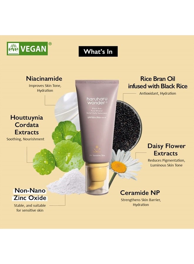 HARUHARU واقي الشمس اليومي من وندر بلاك رايس النقي بالمعادن 50 مل (1.69 أونصة سائلة)، تركيبة آمنة للشعاب المرجانية، لجميع أنواع البشرة بما في ذلك البشرة الحساسة - Image 3