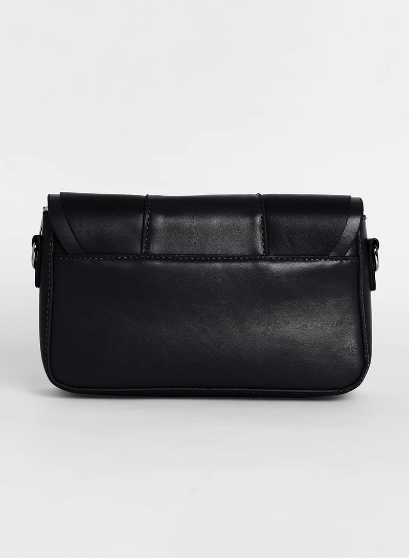 Haute Sauce Women's The Ruched Sling Bag - Midnight Black