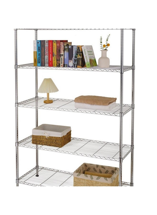 HoneyBee 5-Tier Free Standing Durable Wire Storage Rack Chrome 178 x 45 x 120 cm FW-A2530B - Image 3