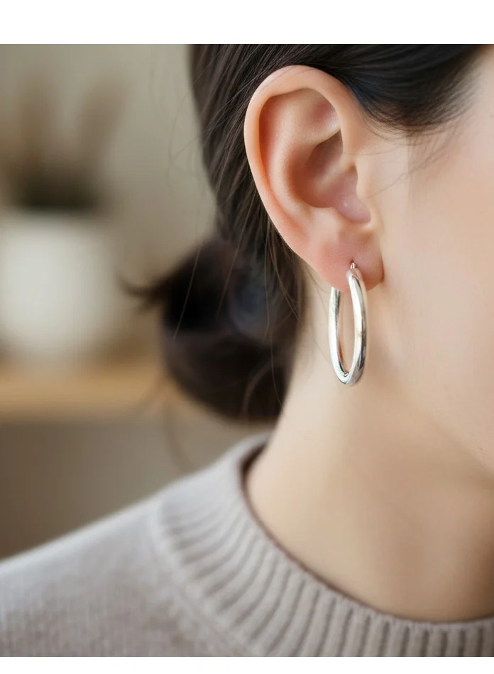 ليو جو Liu Jo Hoops فضي - LJ2372