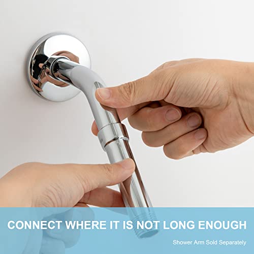 OFFO Shower Head Extension Arm, Shower Arm Extension Shower Head Extender Made of 304 Stainless Steel Shower Pipe Extension, Chrome 3 in - Image 2